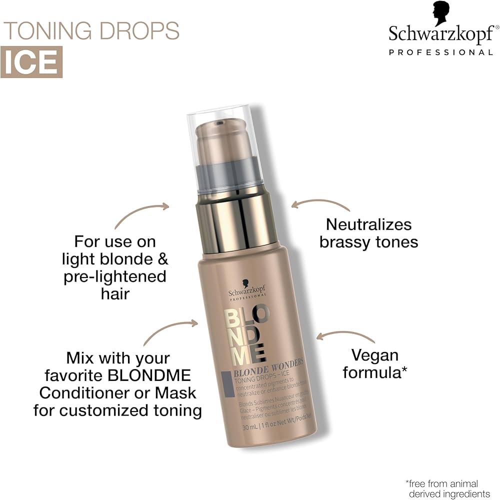 Schwarzkopf Ice Toning Drops BlondMe – 1.01 fl oz