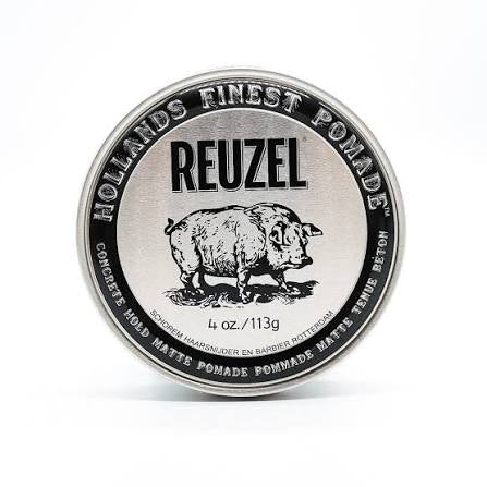 Reuzel Concrete Hold Matte Pomade - Strong Hold - No Shine - Water Soluble 4oz