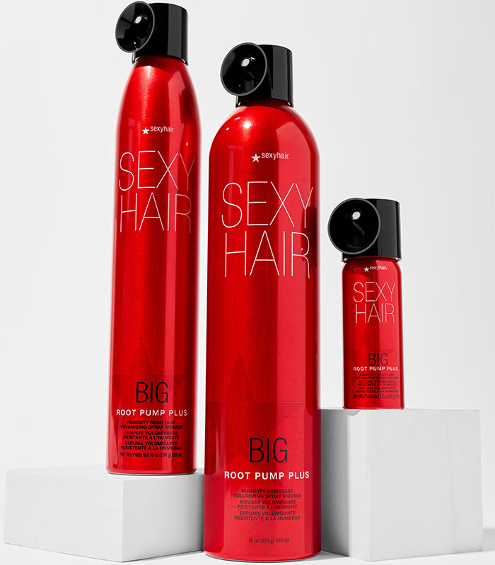 SEXY HAIR
ROOT PUMP PLUS
HUMIDITY RESISTANT VOLUMIZING SPRAY MOUSSE